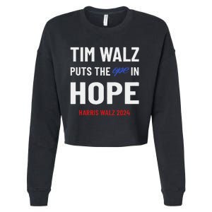 Ope In Hope Tim Walz Midwest Democrats 2024 Election Cropped Pullover Crew