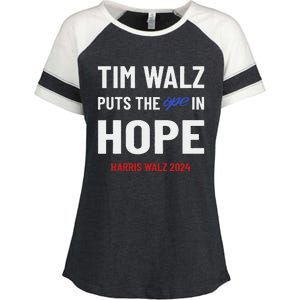 Ope In Hope Tim Walz Midwest Democrats 2024 Election Enza Ladies Jersey Colorblock Tee