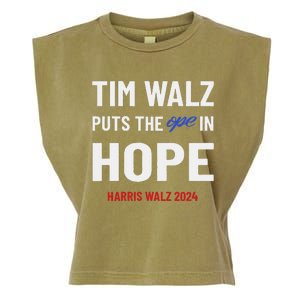 Ope In Hope Tim Walz Midwest Democrats 2024 Election Garment-Dyed Women's Muscle Tee