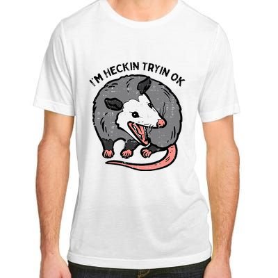 Opossum Im Heckin Tryin Ok Possum S.T.R.E.E.T Cat Adult ChromaSoft Performance T-Shirt