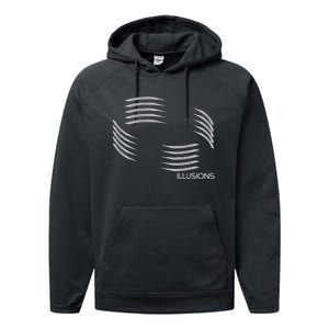 Optical Illusion Hard On The Eyes Never Ending Circle Performance Fleece Hoodie