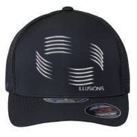 Optical Illusion Hard On The Eyes Never Ending Circle Flexfit Unipanel Trucker Cap