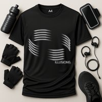 Optical Illusion Hard On The Eyes Never Ending Circle Performance Shirt