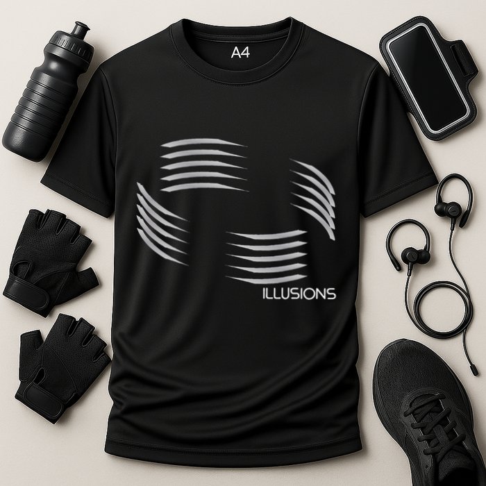 Optical Illusion Hard On The Eyes Never Ending Circle Performance Shirt