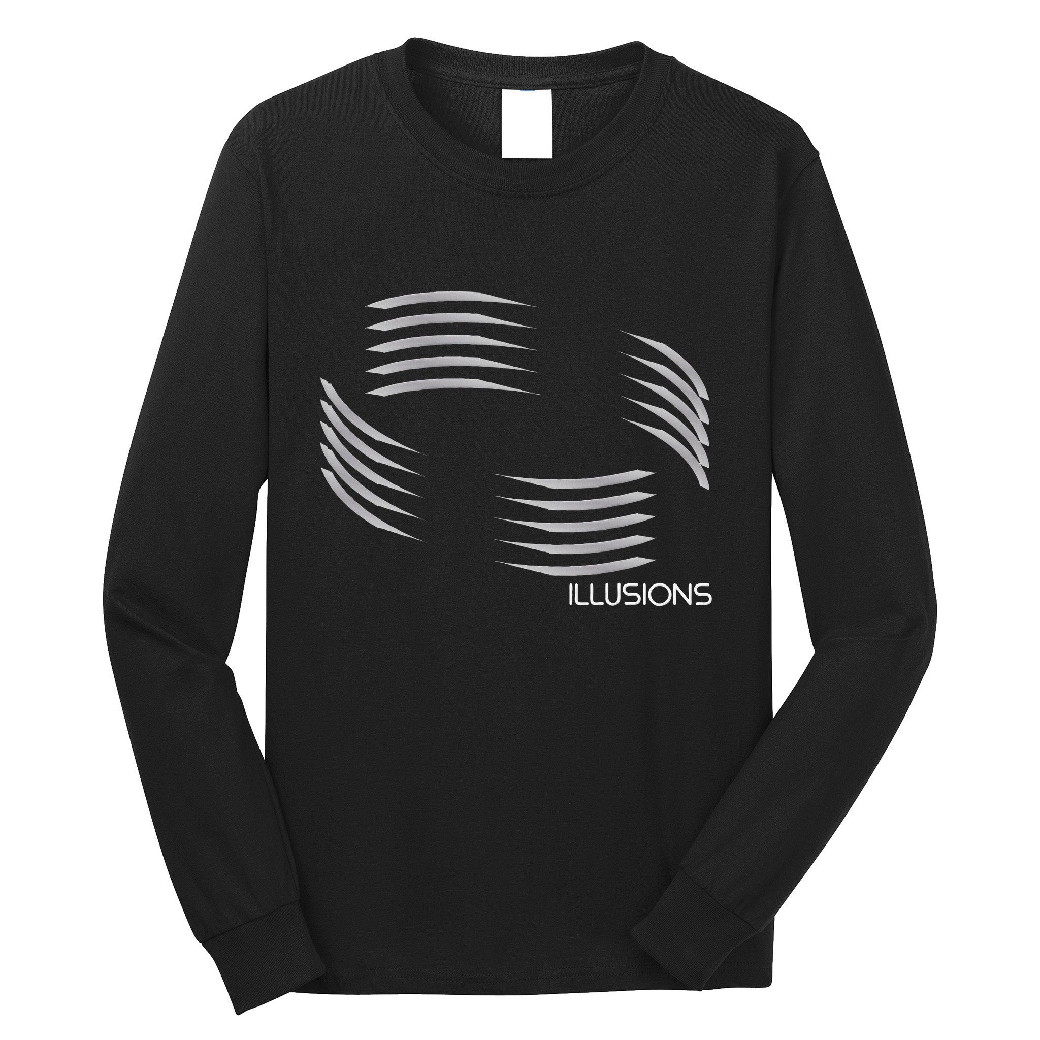 Optical Illusion Hard On The Eyes Never Ending Circle Long Sleeve Shirt
