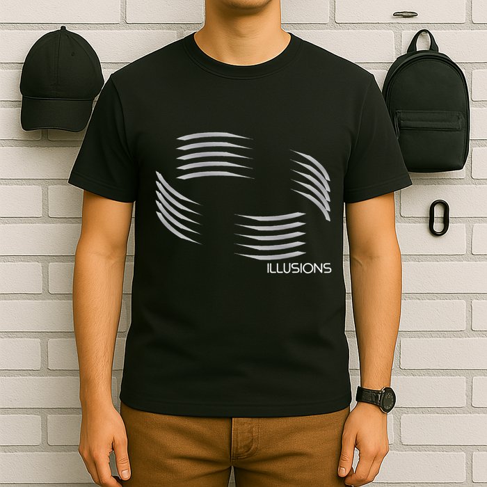 Optical Illusion Hard On The Eyes Never Ending Circle T-Shirt