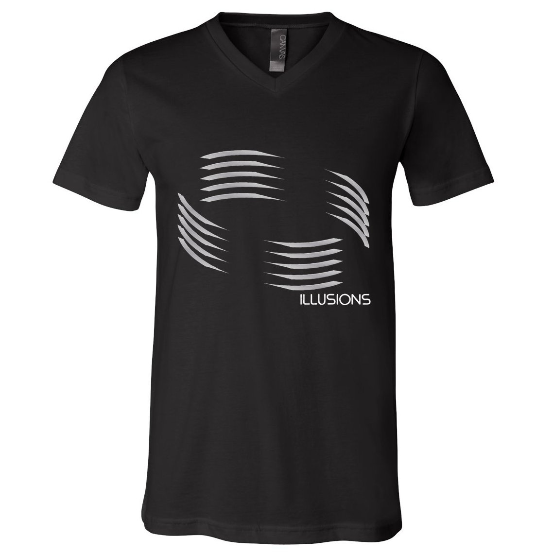 Optical Illusion Hard On The Eyes Never Ending Circle V-Neck T-Shirt