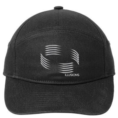 Optical Illusion Hard On The Eyes Never Ending Circle 7-Panel Snapback Hat