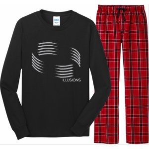 Optical Illusion Hard On The Eyes Never Ending Circle Long Sleeve Pajama Set