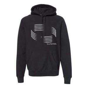 Optical Illusion Hard On The Eyes Never Ending Circle Premium Hoodie