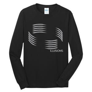 Optical Illusion Hard On The Eyes Never Ending Circle Tall Long Sleeve T-Shirt