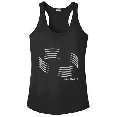 Optical Illusion Hard On The Eyes Never Ending Circle Ladies PosiCharge Competitor Racerback Tank
