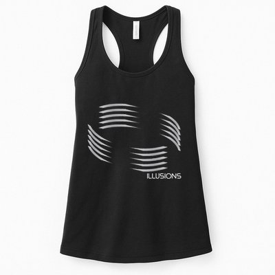 Optical Illusion Hard On The Eyes Never Ending Circle Womens Tank Top