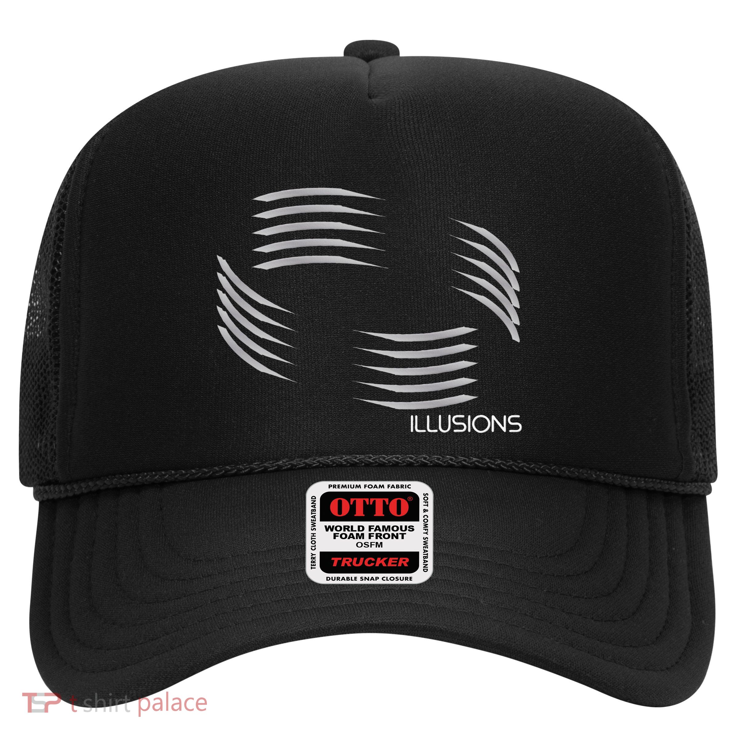 Optical Illusion Hard On The Eyes Never Ending Circle Trucker Hat
