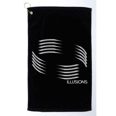 Optical Illusion Hard On The Eyes Never Ending Circle Golf Towel