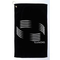 Optical Illusion Hard On The Eyes Never Ending Circle Golf Towel