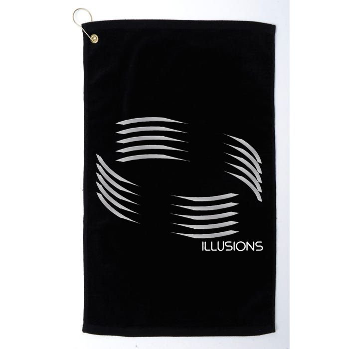 Optical Illusion Hard On The Eyes Never Ending Circle Golf Towel
