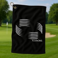 Optical Illusion Hard On The Eyes Never Ending Circle Golf Towel