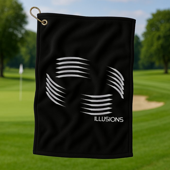 Optical Illusion Hard On The Eyes Never Ending Circle Golf Towel