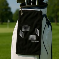 Optical Illusion Hard On The Eyes Never Ending Circle Golf Towel
