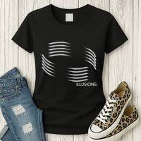 Optical Illusion Hard On The Eyes Never Ending Circle Womens T-Shirt