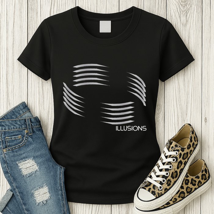Optical Illusion Hard On The Eyes Never Ending Circle Womens T-Shirt