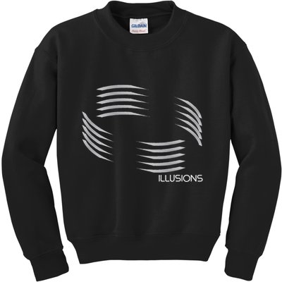 Optical Illusion Hard On The Eyes Never Ending Circle Kids Sweatshirt
