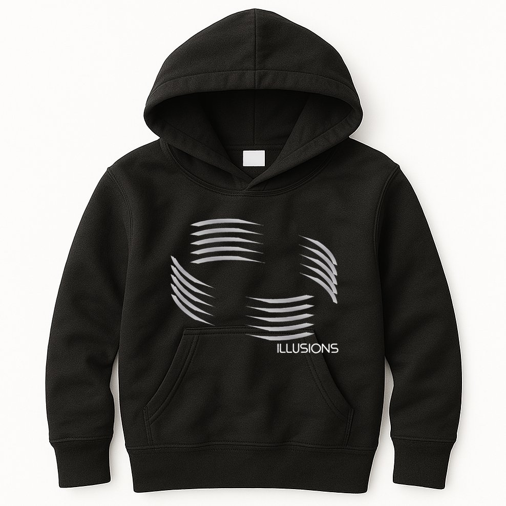 Optical Illusion Hard On The Eyes Never Ending Circle Kids Hoodie