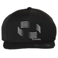 Optical Illusion Hard On The Eyes Never Ending Circle Wool Snapback Cap