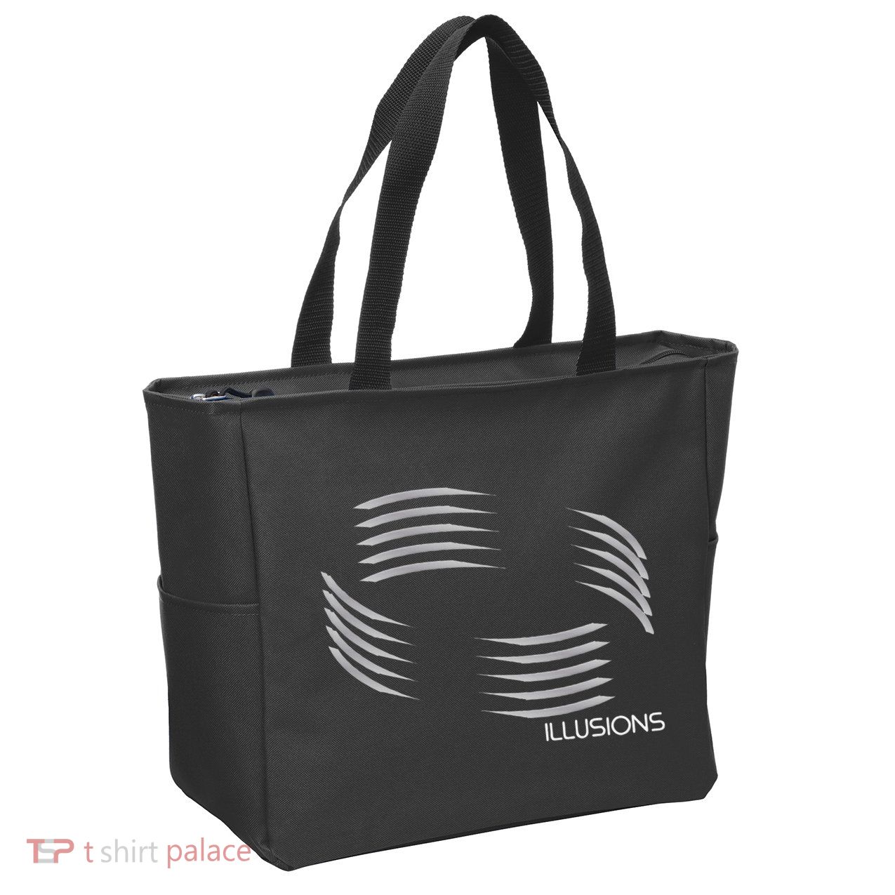 Optical Illusion Hard On The Eyes Never Ending Circle Zip Tote Bag