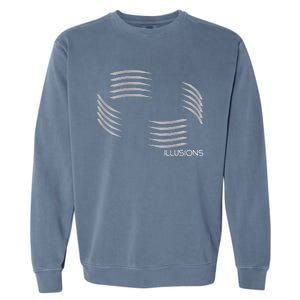 Optical Illusion Hard On The Eyes Never Ending Circle Garment-Dyed Sweatshirt