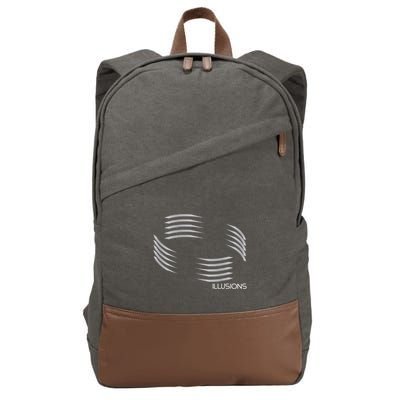 Optical Illusion Hard On The Eyes Never Ending Circle Cotton Canvas Backpack