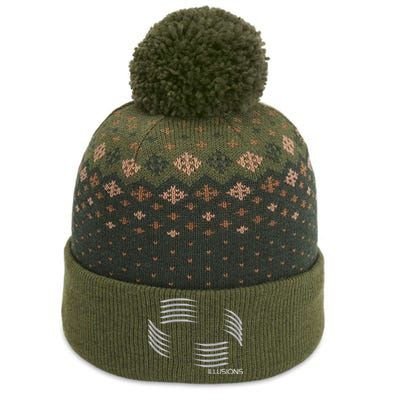 Optical Illusion Hard On The Eyes Never Ending Circle The Baniff Cuffed Pom Beanie