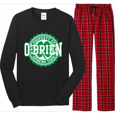 Obrien Irish Ing Team St Patricks Day Beer Gift Long Sleeve Pajama Set