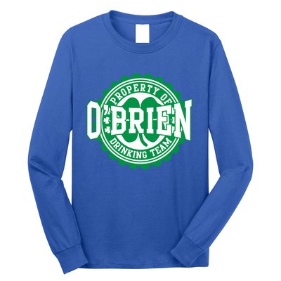 Obrien Irish Ing Team St Patricks Day Beer Gift Long Sleeve Shirt