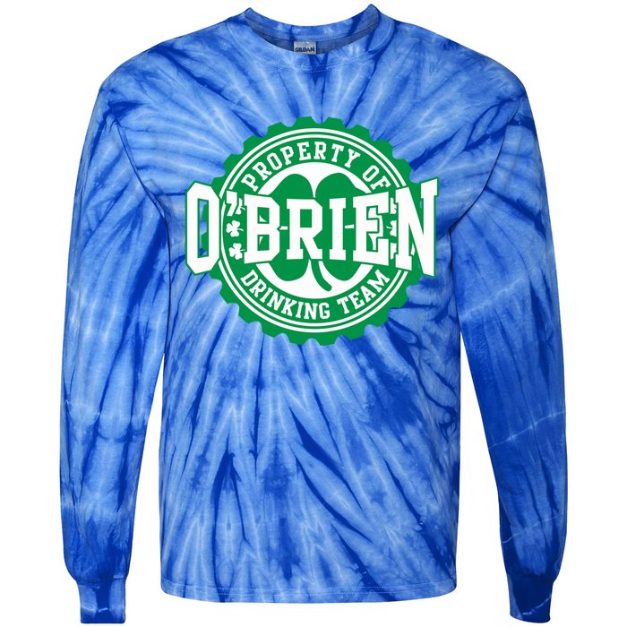 Obrien Irish Ing Team St Patricks Day Beer Gift Tie-Dye Long Sleeve Shirt