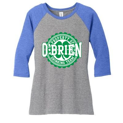 Obrien Irish Ing Team St Patricks Day Beer Gift Women's Tri-Blend 3/4-Sleeve Raglan Shirt