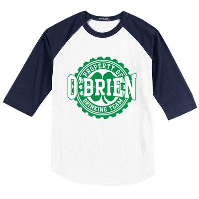 Obrien Irish Ing Team St Patricks Day Beer Gift Baseball Sleeve Shirt