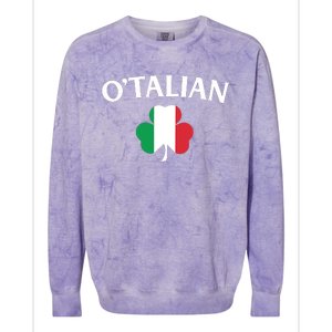 OTalian Irish Italian St PatrickS Day Colorblast Crewneck Sweatshirt