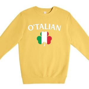 OTalian Irish Italian St PatrickS Day Premium Crewneck Sweatshirt