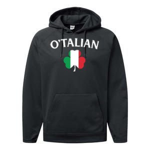 OTalian Irish Italian St PatrickS Day Performance Fleece Hoodie