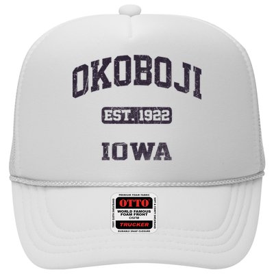 Okoboji Iowa IA vintage State Athletic style Hat