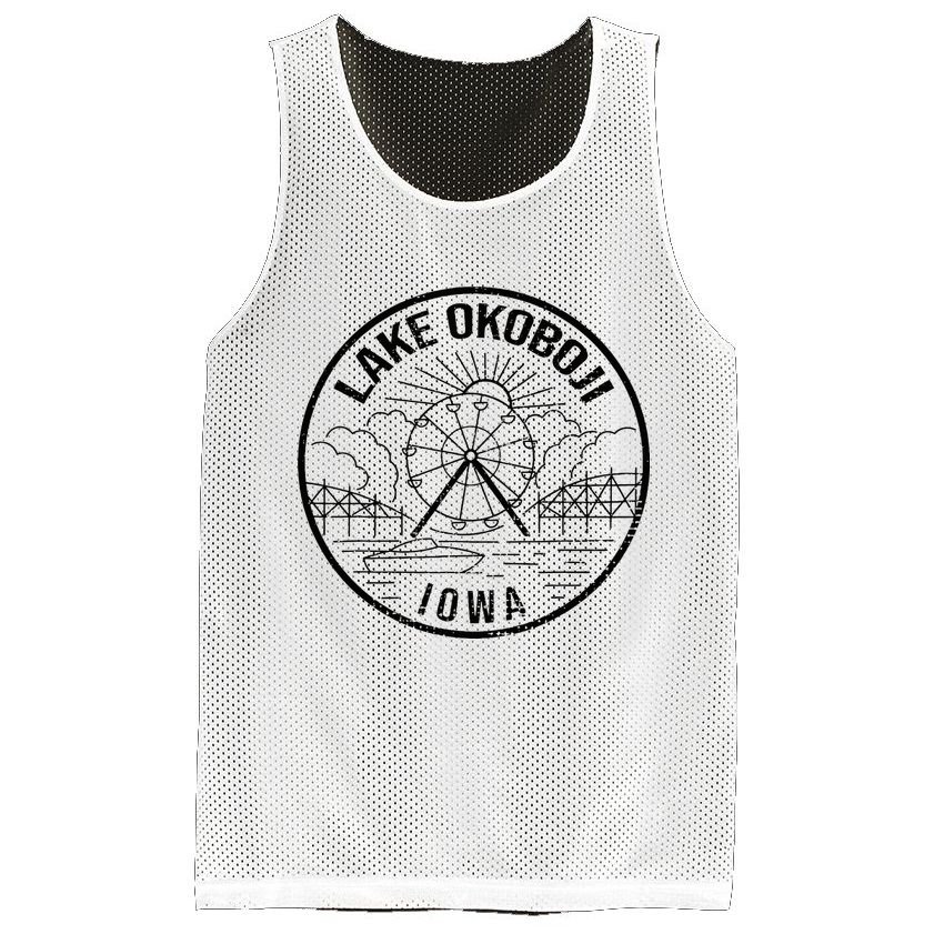 Okoboji Iowa Ia Vintage Okoboji Gifts Iowa Okoboji Lakes Mesh Reversible Basketball Jersey Tank