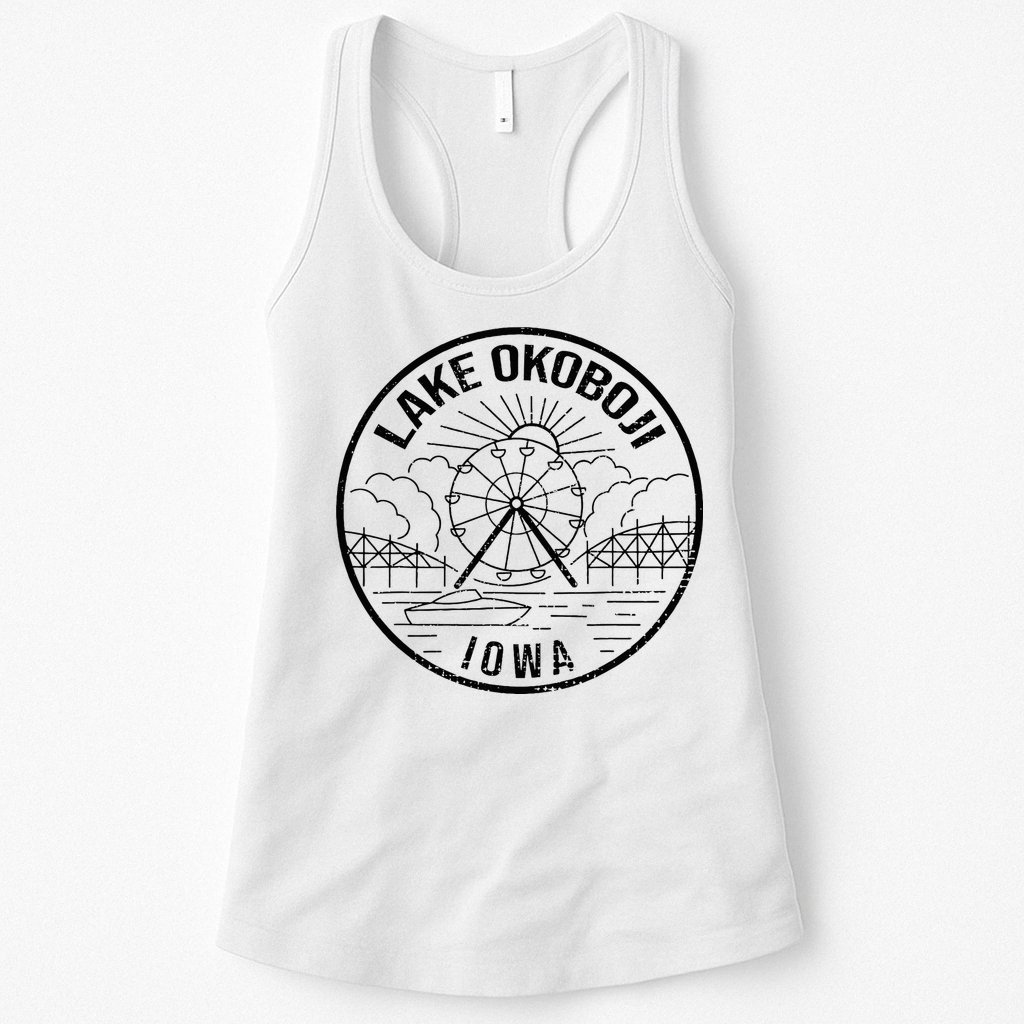 Okoboji Iowa Ia Vintage Okoboji Gifts Iowa Okoboji Lakes Womens Tank Top