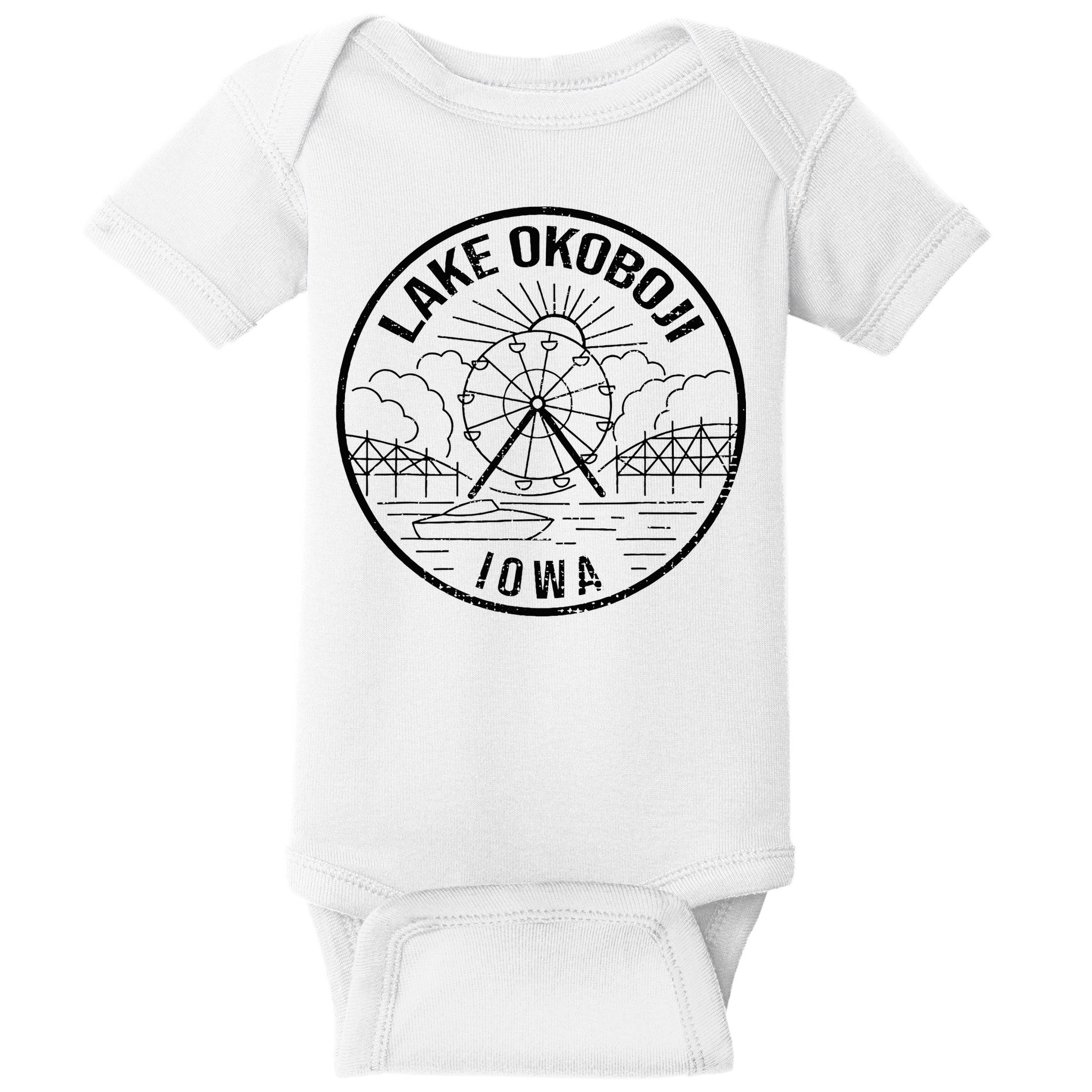 Okoboji Iowa Ia Vintage Okoboji Gifts Iowa Okoboji Lakes Baby Bodysuit