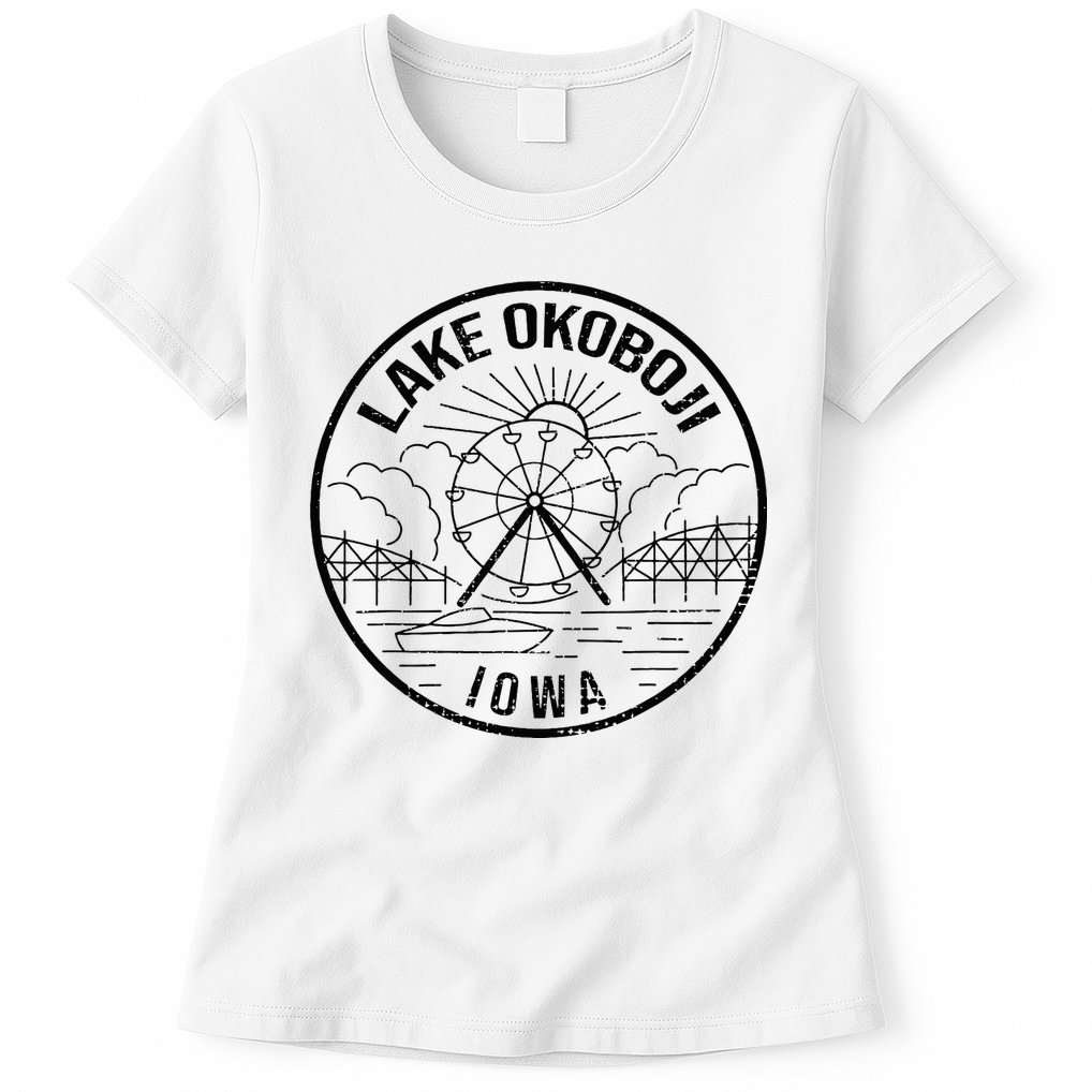 Okoboji Iowa Ia Vintage Okoboji Gifts Iowa Okoboji Lakes Womens T-Shirt