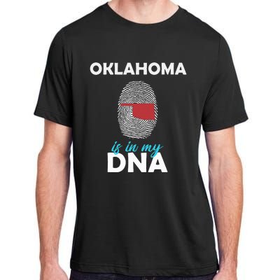 Oklahoma Is In My Dna Fingerprint America Adult ChromaSoft Performance T-Shirt