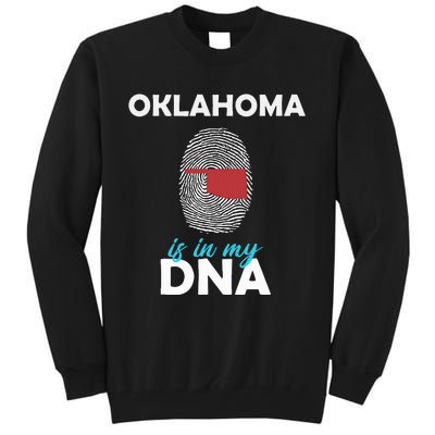 Oklahoma Is In My Dna Fingerprint America Tall Sweatshirt