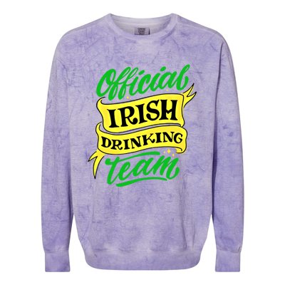 Official Irish Ing Team St Patricks Day Gift Colorblast Crewneck Sweatshirt