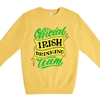 Official Irish Ing Team St Patricks Day Gift Premium Crewneck Sweatshirt